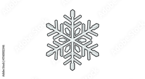 Intricate Snowflake Design Illuminated Against a Dramatic Black Backdrop Presentation