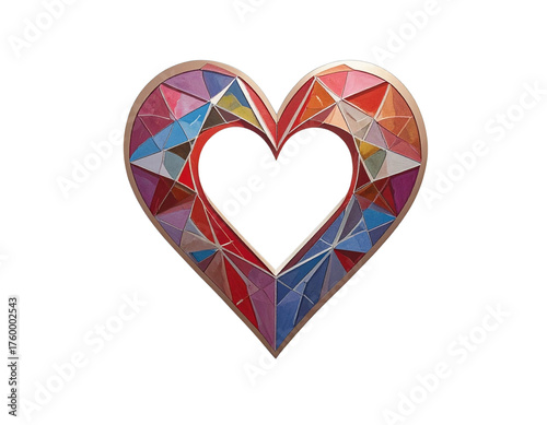 heart made of red and yellow beads
