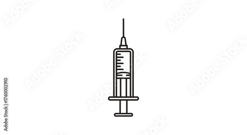 Medical Illustration Of A Syringe Isolated On A Black Background For Health Concepts
