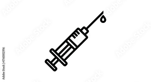 Medical Illustration Of A Syringe Abstract For Medicine, Treatment And Healthcare