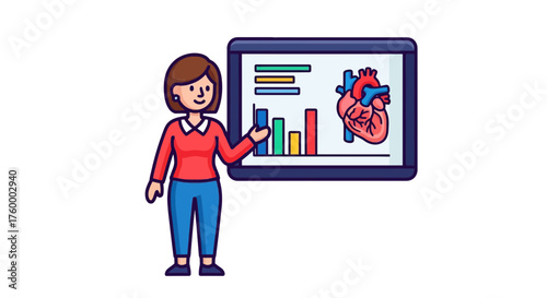 Medical Presentation Explaining Cardiovascular Health and Human Heart Anatomy