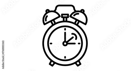 Minimalist Alarm Clock Silhouetted Against a Stark Background Depicting The Passage of Time