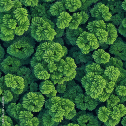 Tileable Groundcover Clusters with Radial Veins