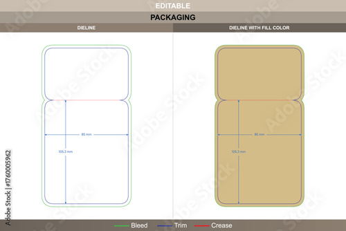 Half-folded inner card inserts dieline refined vector printing packaging template structured folds accurate die line layout for dividing products inside boxes efficiently