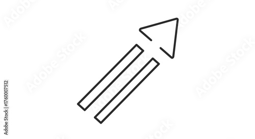 Minimalist Ascent Icon Displaying Growth And Progress On The Pitch Black Background Design