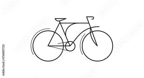Minimalist Bicycle Illustration on Black Background Ready For Multiple Creative Purposes