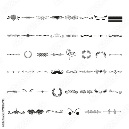 Dividers Line Illustrations | Decorative, Border, and Separator Elements Collection