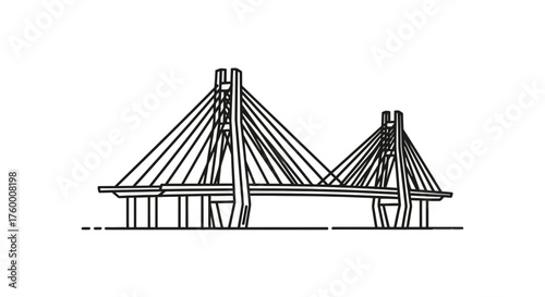 Minimalist Bridge Design Depicting The Elegance of Architectural Structure and Engineering