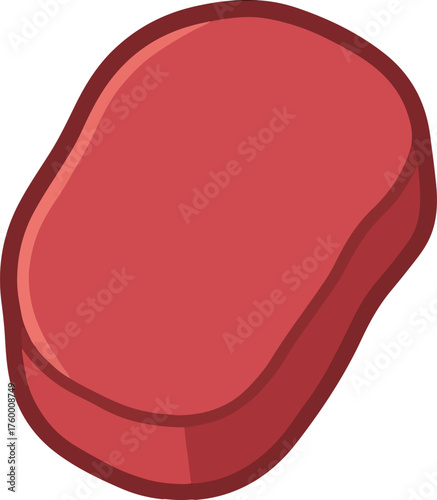 Red meat steak cartoon graphic food