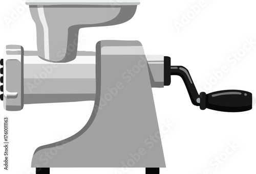 Manual meat grinder kitchen appliance tool for food preparation illustration vector
