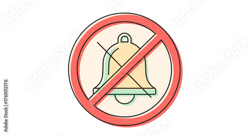 Minimalist Design Signifying Hush, No Alarm, Or Cancelled Notifications Notification