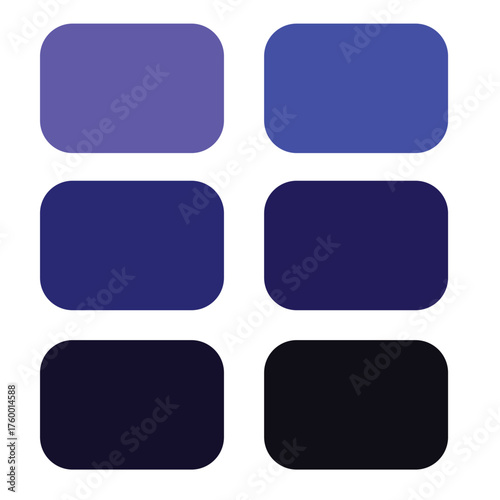 Shiny, blank blue and green square web icons vector set for app design.