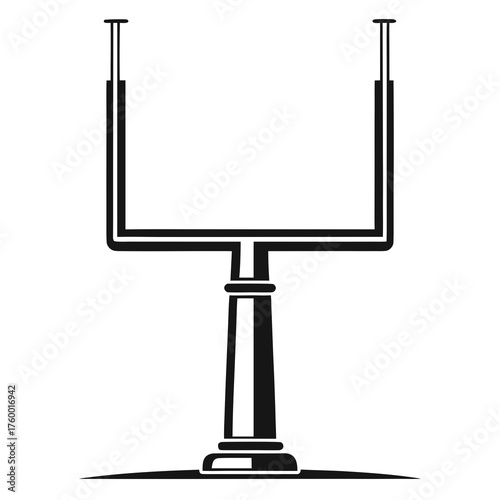 American football goal post silhouette iconic sports symbol for game day and athletic designs