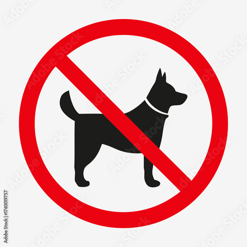 No Dogs Allowed Sign in Vector Illustration 