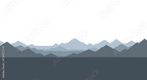 Minimalist Mountain Landscape In shades Of Gray and Black perfect for Backgrounds or Designs