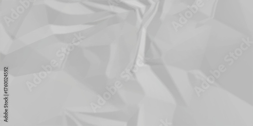Crumpled paper blank white crumpled and creased paper poster.	Creased paper texture overlay effect surface.
