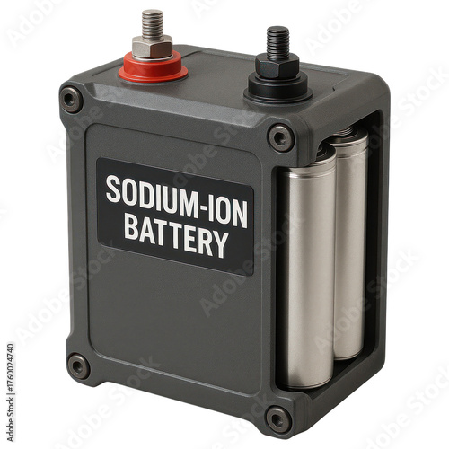 Sodium-ion battery unit with cylindrical electrodes and protective casing