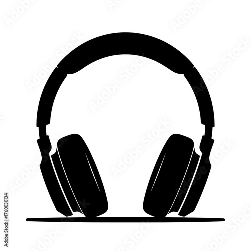 Black over-ear headphones with cushioned earpads and adjustable headband on white background