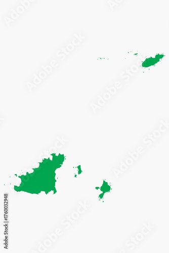 Vector graphic artwork suitable for print and web containing flat detailed map of GUERNSEY