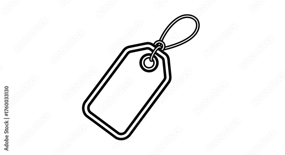 Fototapeta premium Minimalist Tag Illustration Emphasizing Simplicity And Branding With A Striking Dark Background