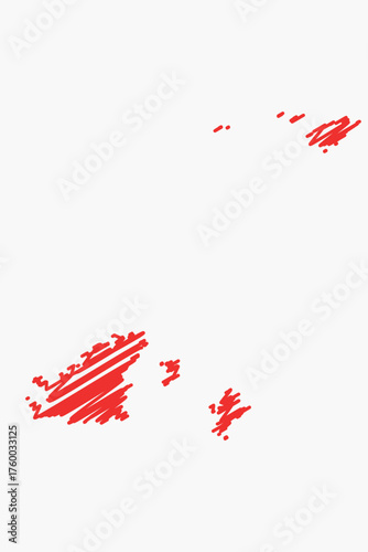 Vector graphic artwork suitable for print and web containing flat detailed map of GUERNSEY