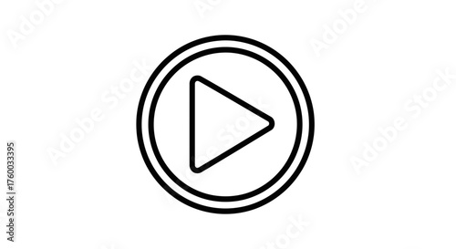 Free Download Minimalist Video Play Icon Design Depicting Digital Media Concept And Streaming Content - GFXLoad