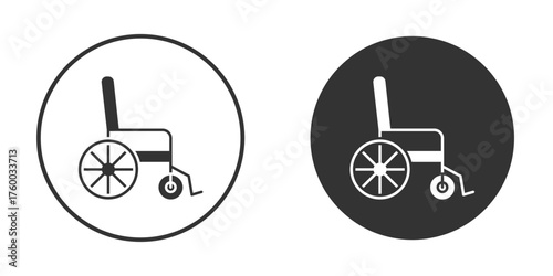 Wheelchair icon. filled flat sign for mobile concept. Vector graphics