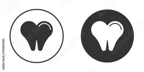 Tooth icon. filled flat sign for mobile concept. Vector graphics