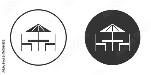 Terrace icon. filled flat sign for mobile concept. Vector graphics