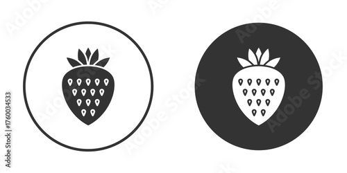 Strawberry icon. filled flat sign for mobile concept. Vector graphics