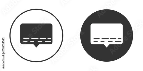Subtitles icon. filled flat sign for mobile concept. Vector graphics