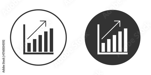 Stats icon. filled flat sign for mobile concept. Vector graphics