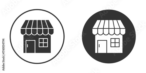 Shop icon. filled flat sign for mobile concept. Vector graphics