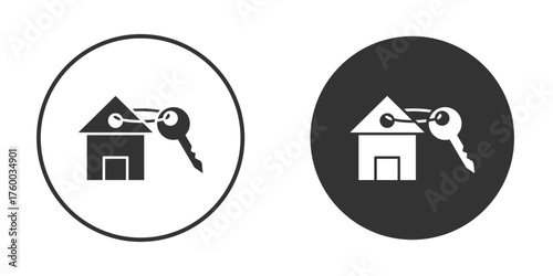Selling or rent home icon. filled flat sign for mobile concept. Vector graphics