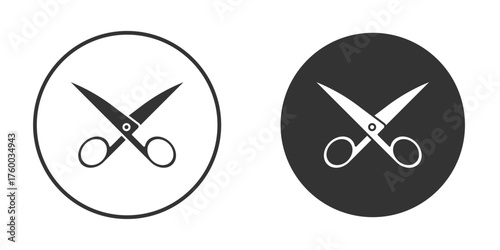 Scissors icon. filled flat sign for mobile concept. Vector graphics