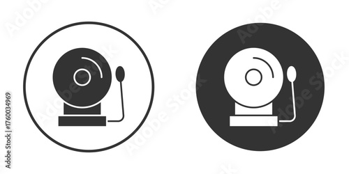 School bell icon. filled flat sign for mobile concept. Vector graphics