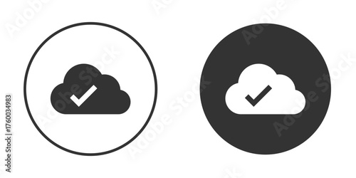 Saved to drive icon. filled flat sign for mobile concept. Vector graphics