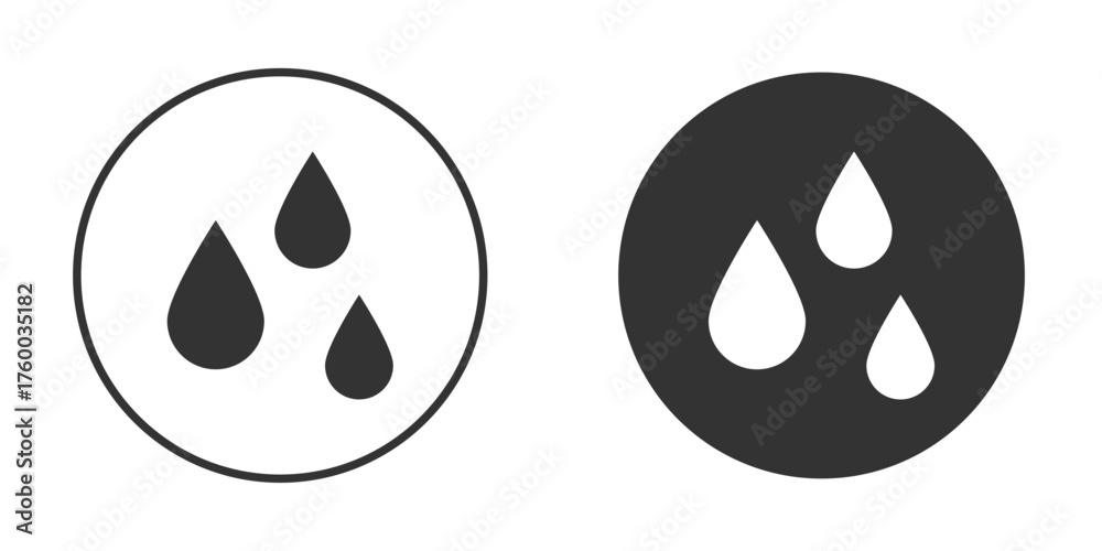 Fototapeta premium Raindrops icon. filled flat sign for mobile concept. Vector graphics