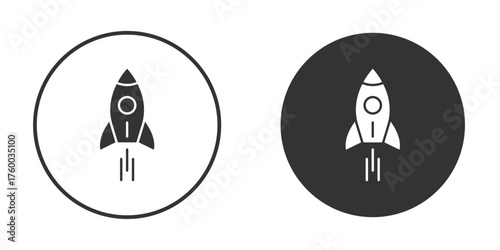 Rocket launch icon. filled flat sign for mobile concept. Vector graphics