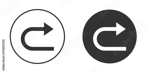 Redo icon. filled flat sign for mobile concept. Vector graphics