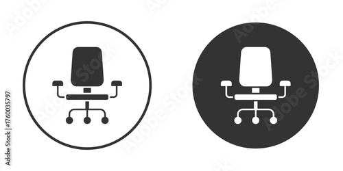 Office chair icon. filled flat sign for mobile concept. Vector graphics