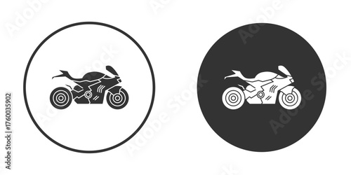 Motorcycle icon. filled flat sign for mobile concept. Vector graphics