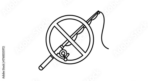 No Fishing Allowed: Symbolic Representation Depicting Prohibition of Angling Activities
