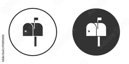 Mailbox icon. filled flat sign for mobile concept. Vector graphics