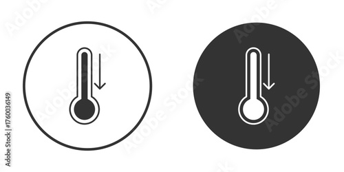 Low Temperature icon. filled flat sign for mobile concept. Vector graphics