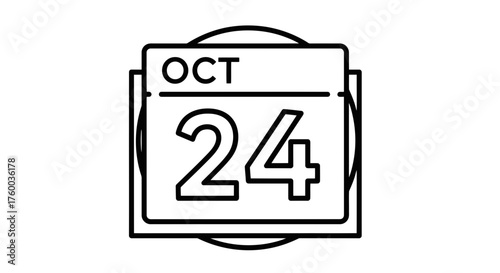 October 24th Calendar Illustration For Scheduling And Planning Relevant Events