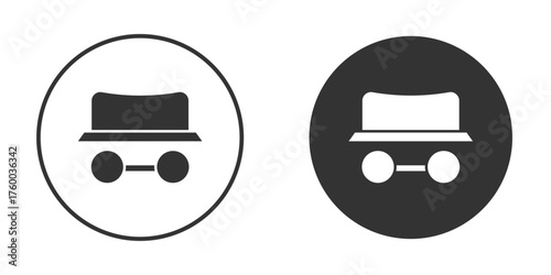 Incognito icon. filled flat sign for mobile concept. Vector graphics