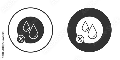 Humidity icon. filled flat sign for mobile concept. Vector graphics