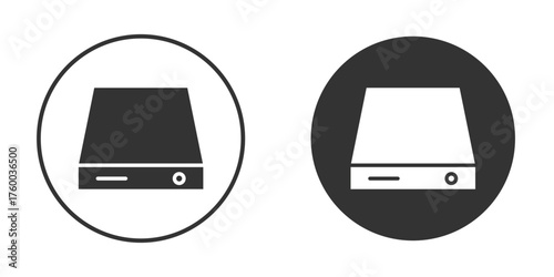 Hard Disk icon. filled flat sign for mobile concept. Vector graphics