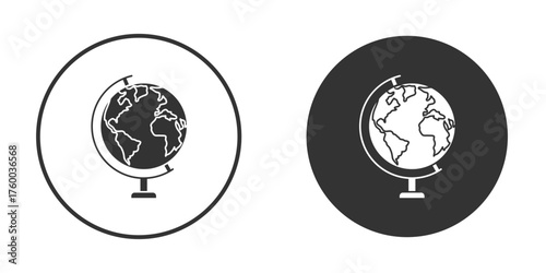 Globe icon. filled flat sign for mobile concept. Vector graphics